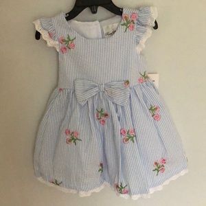 Rare Editions seersucker toddler dress